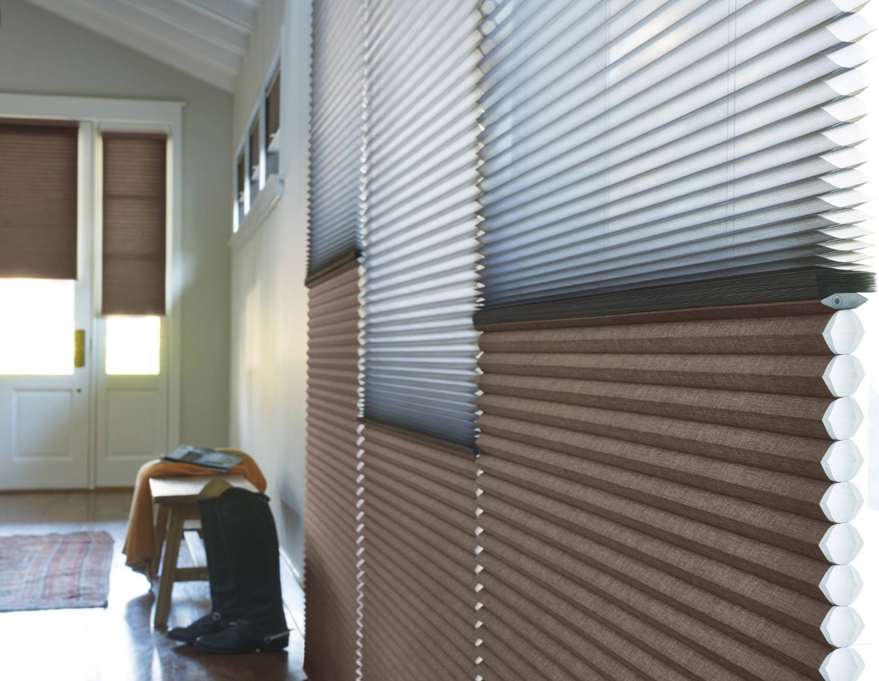 Hunter Douglas Duette® Cellular Shades for sidelight windows Near Toccoa, GA